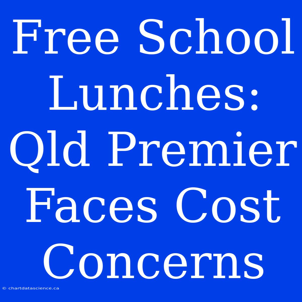 Free School Lunches: Qld Premier Faces Cost Concerns