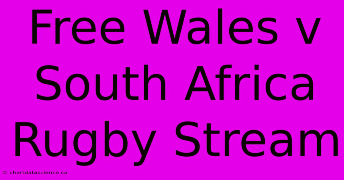 Free Wales V South Africa Rugby Stream