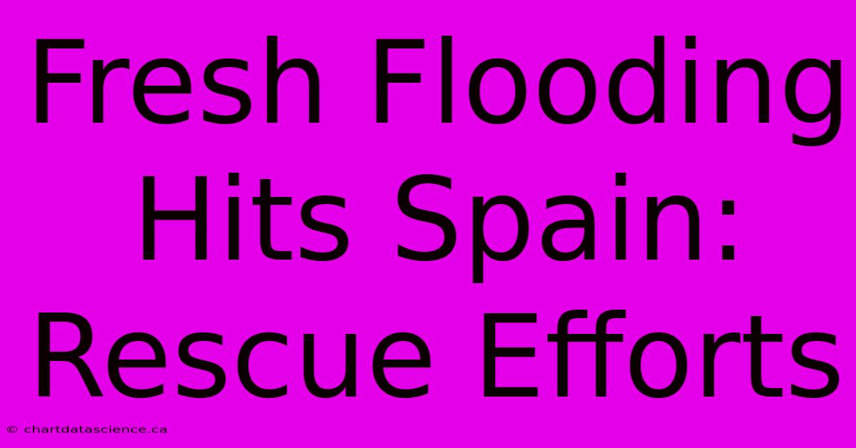 Fresh Flooding Hits Spain: Rescue Efforts