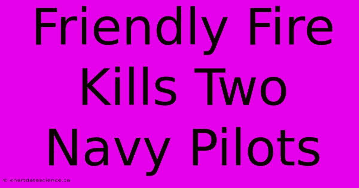 Friendly Fire Kills Two Navy Pilots