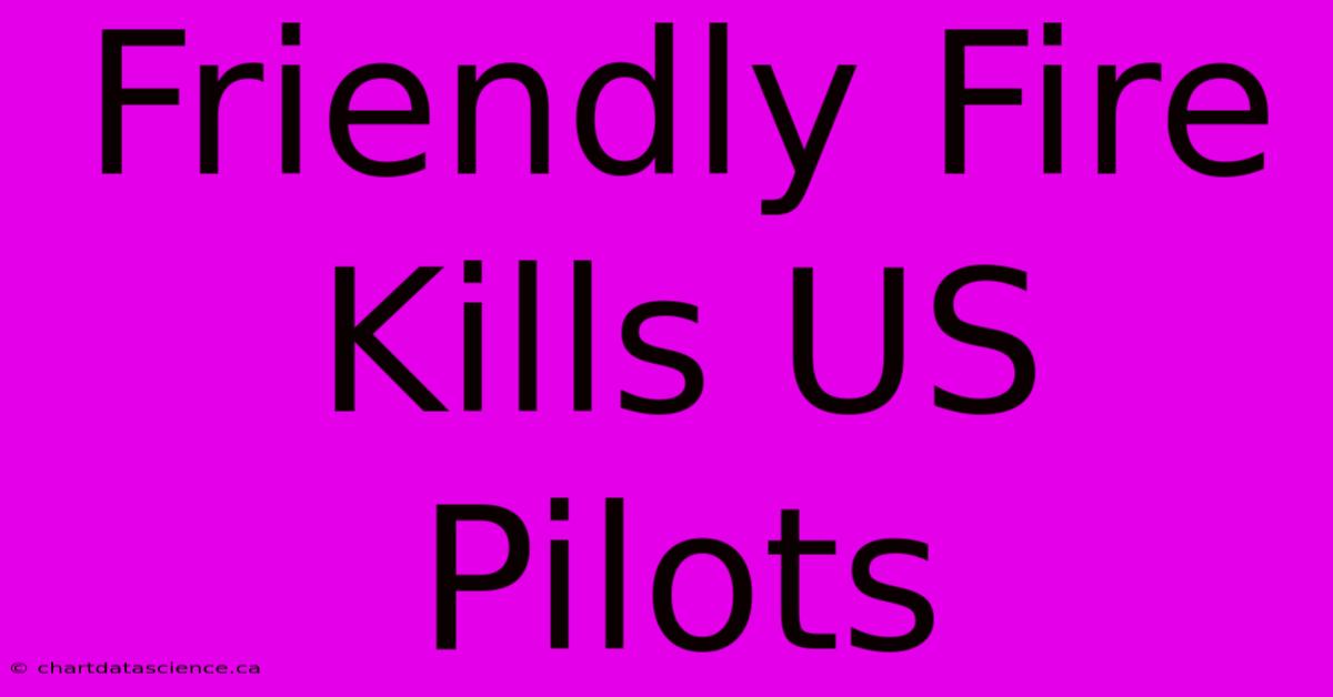 Friendly Fire Kills US Pilots