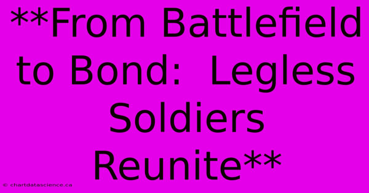 **From Battlefield To Bond:  Legless Soldiers Reunite** 