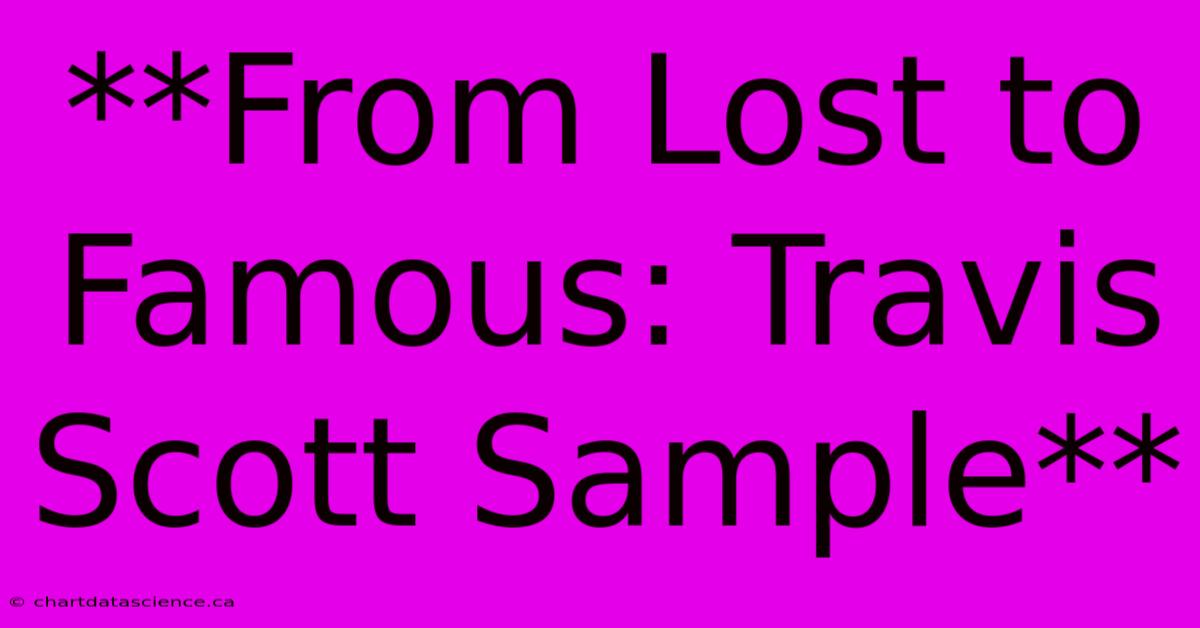 **From Lost To Famous: Travis Scott Sample**