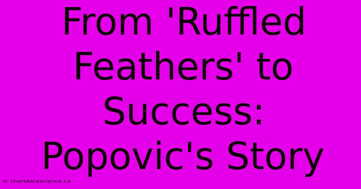 From 'Ruffled Feathers' To Success: Popovic's Story