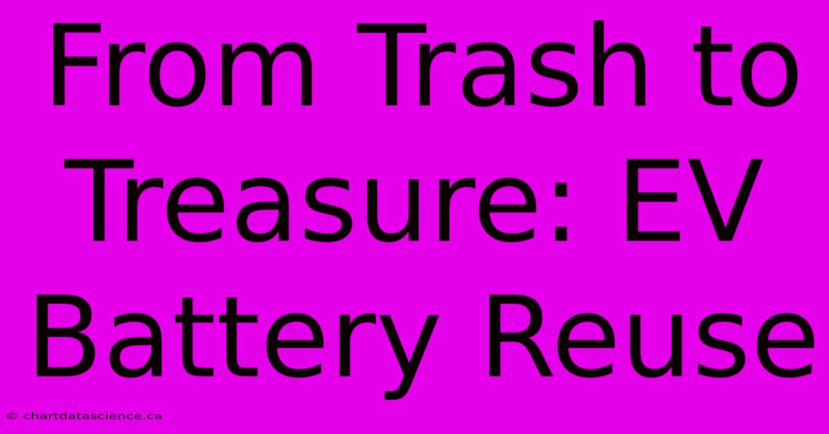 From Trash To Treasure: EV Battery Reuse