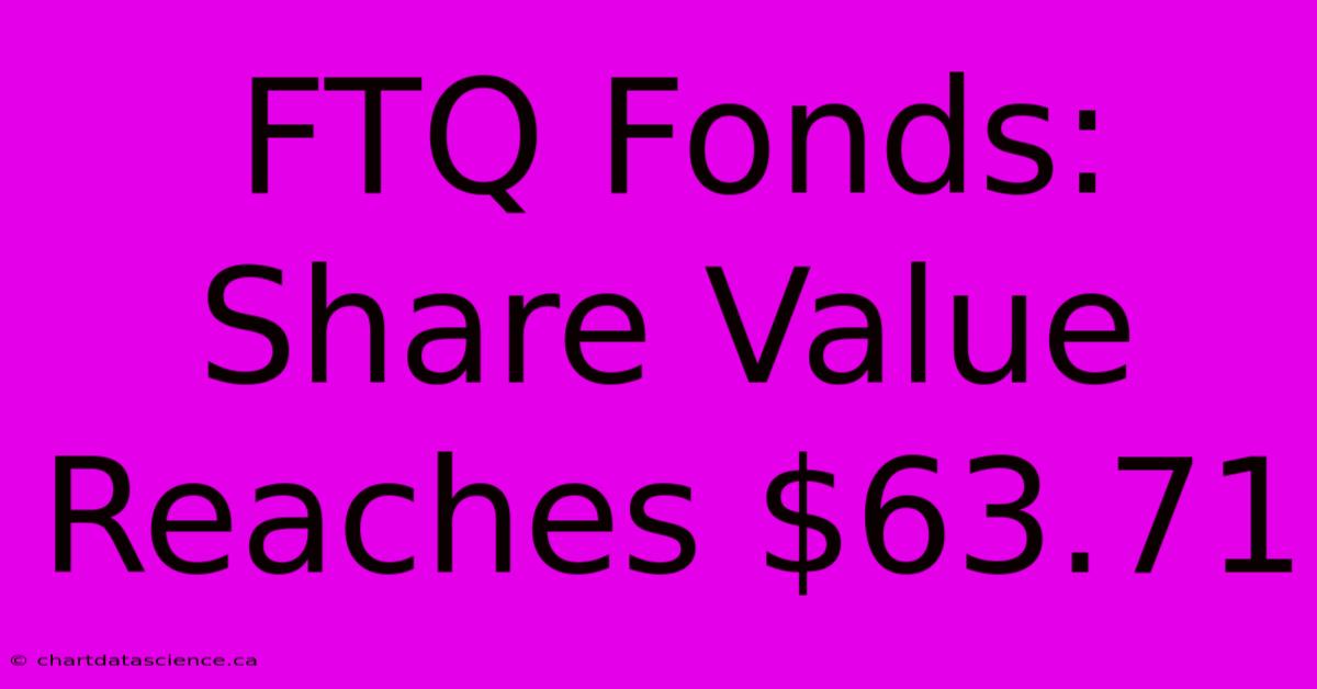 FTQ Fonds: Share Value Reaches $63.71