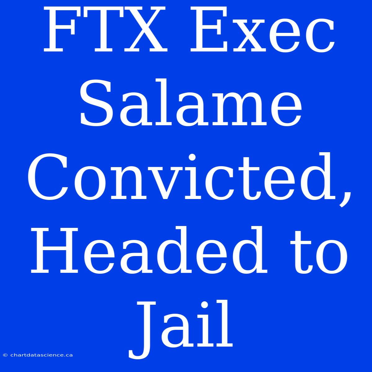 FTX Exec Salame Convicted, Headed To Jail