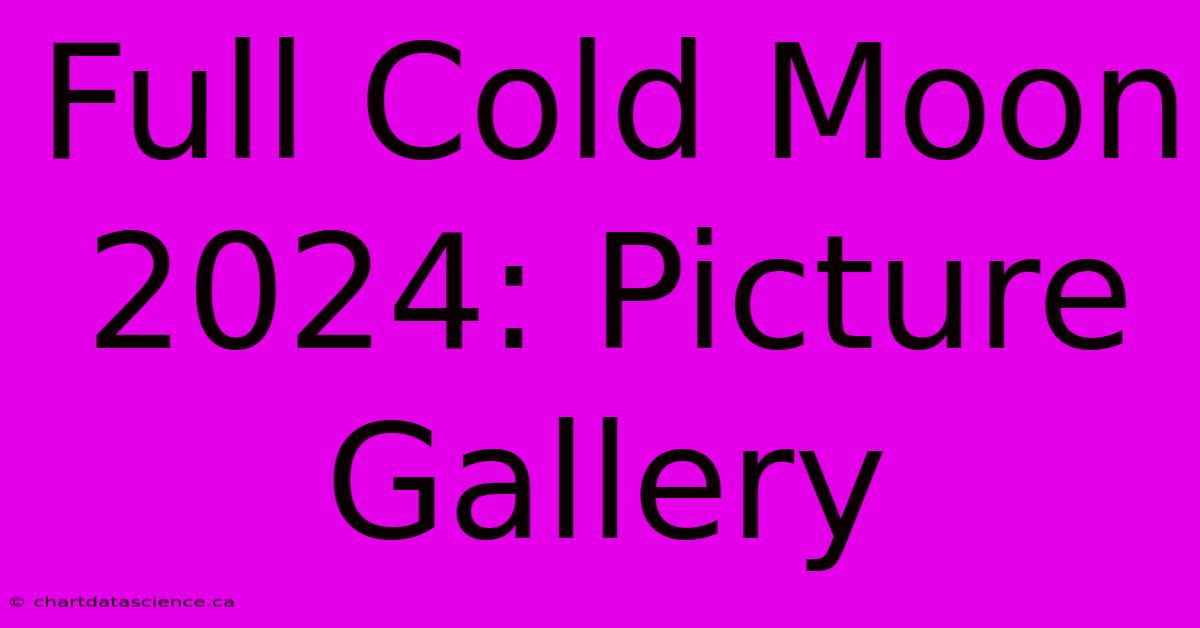 Full Cold Moon 2024: Picture Gallery