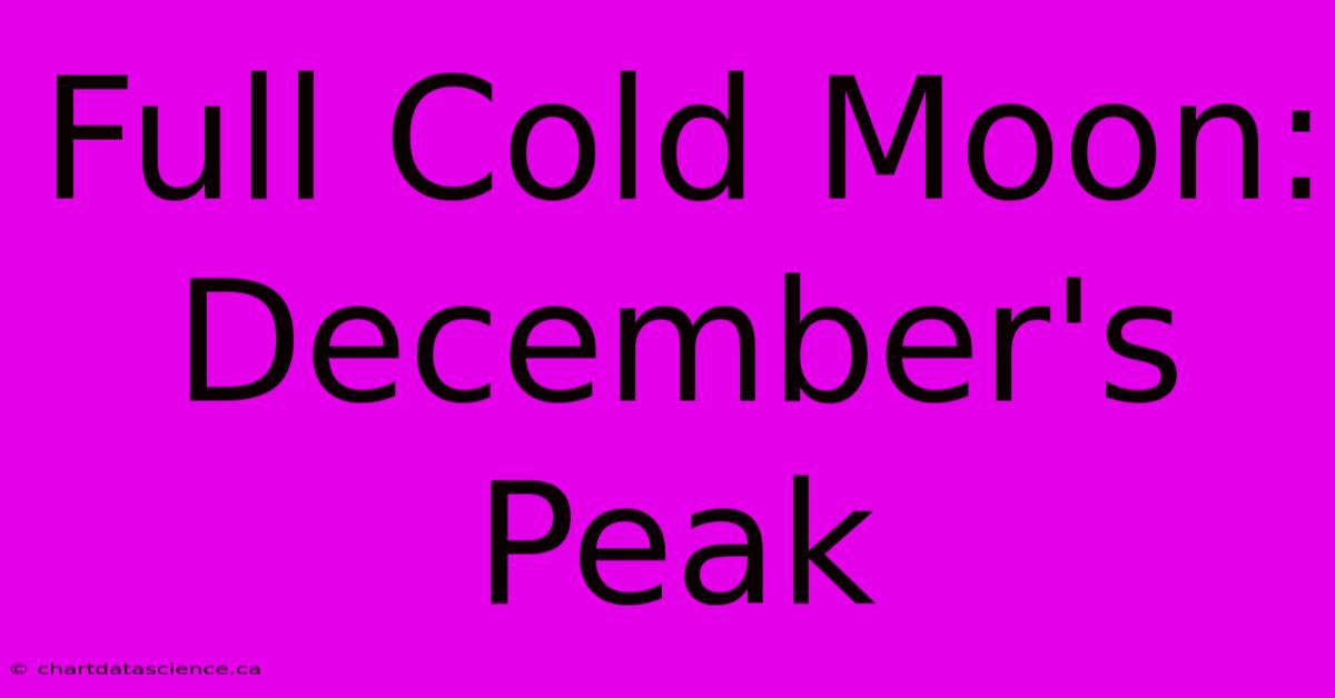 Full Cold Moon: December's Peak