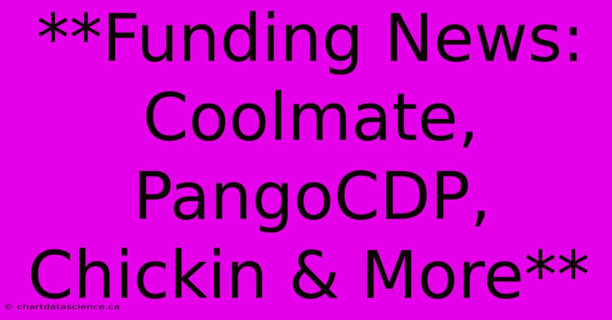 **Funding News: Coolmate, PangoCDP, Chickin & More**