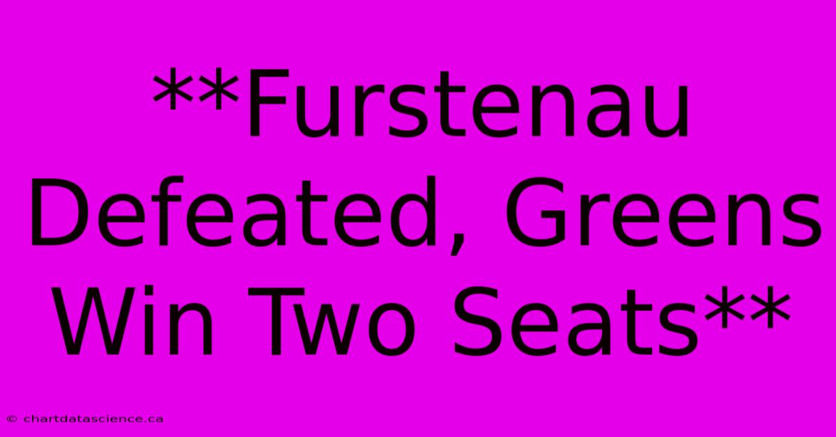 **Furstenau Defeated, Greens Win Two Seats**