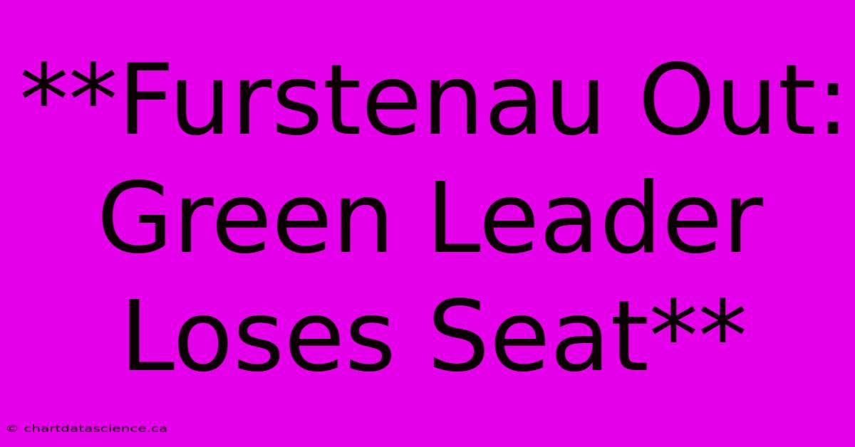 **Furstenau Out: Green Leader Loses Seat**