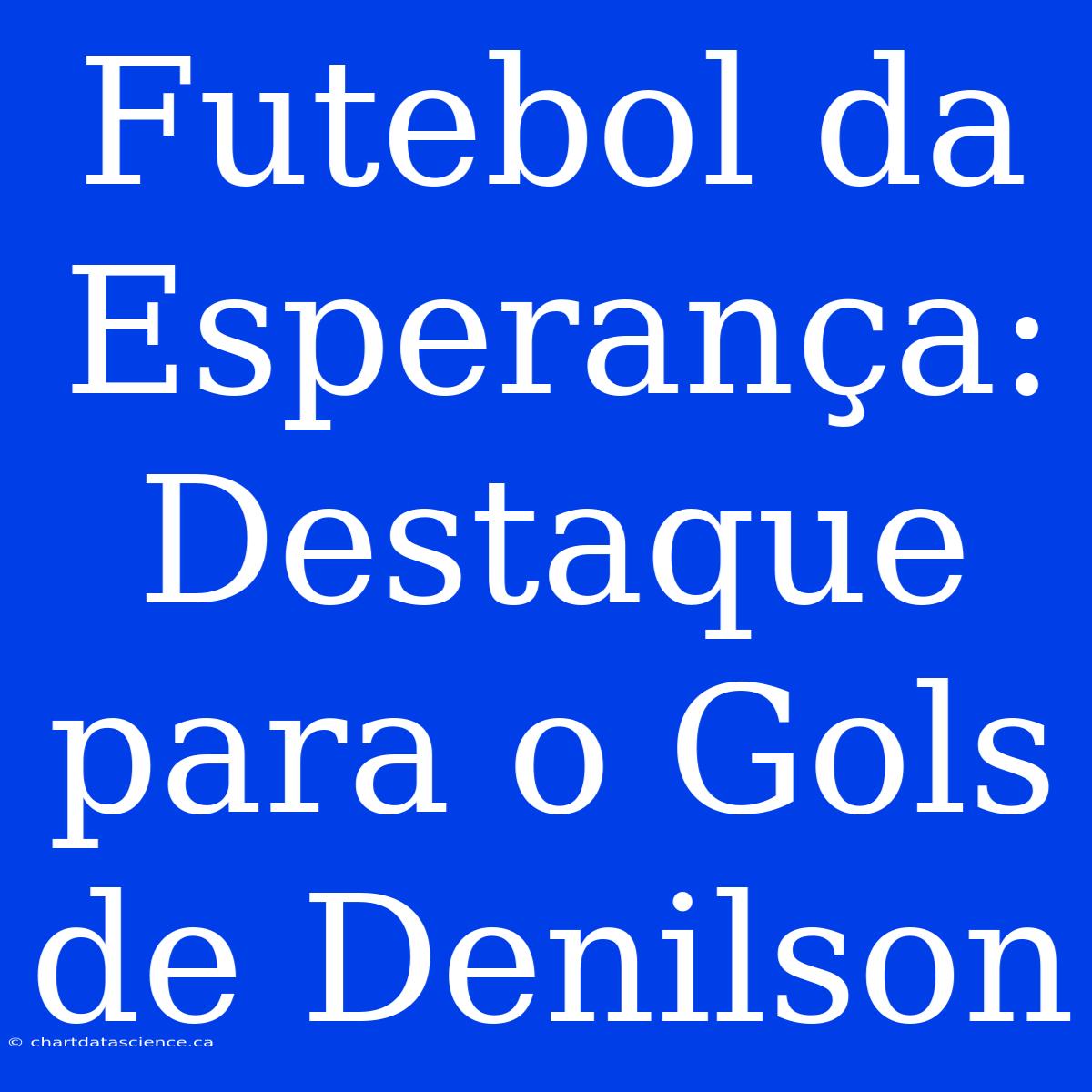 Futebol Da Esperança: Destaque Para O Gols De Denilson