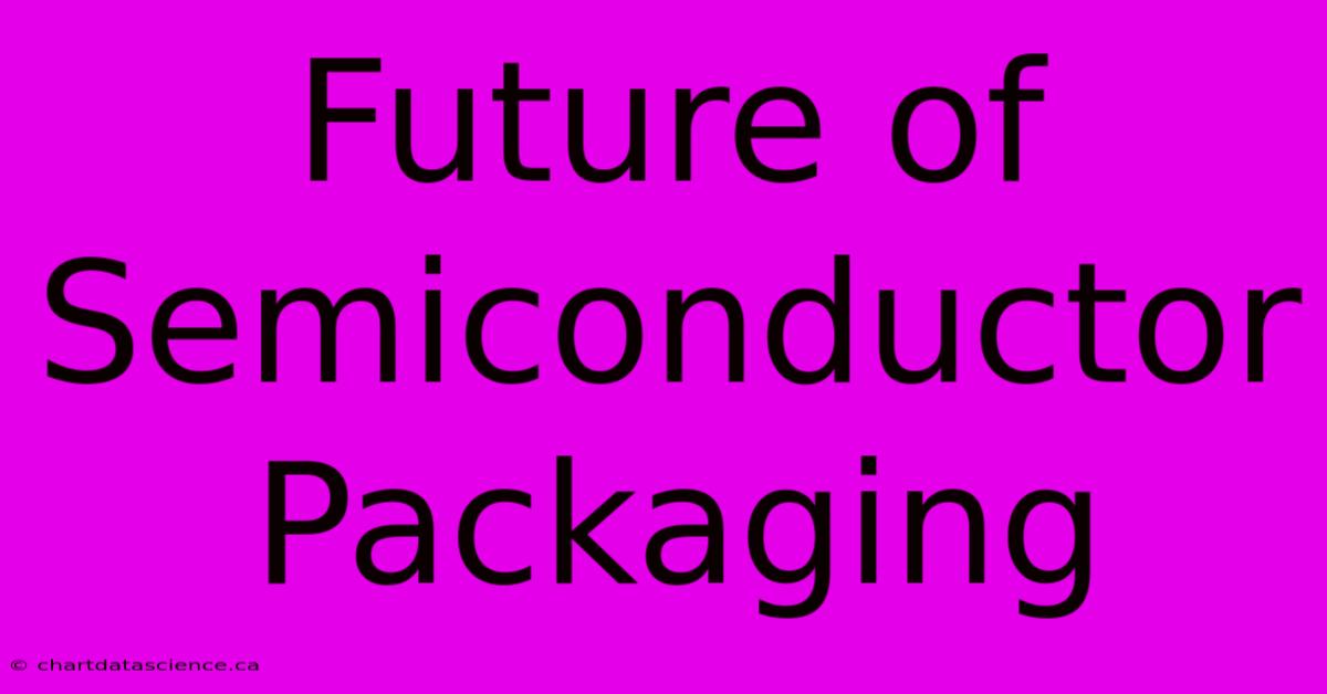 Future Of Semiconductor Packaging