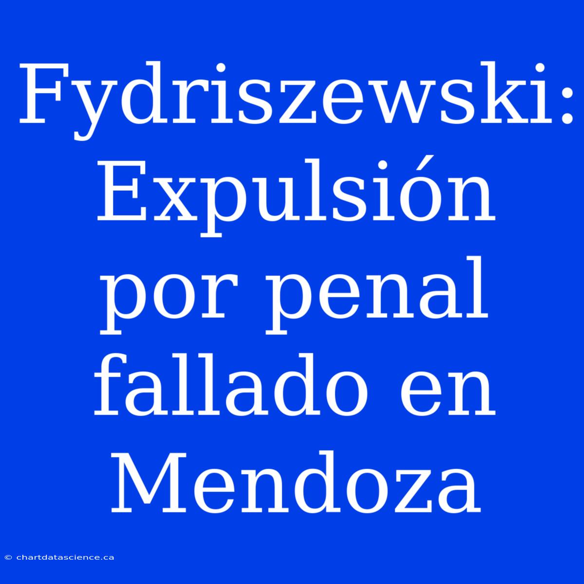 Fydriszewski: Expulsión Por Penal Fallado En Mendoza