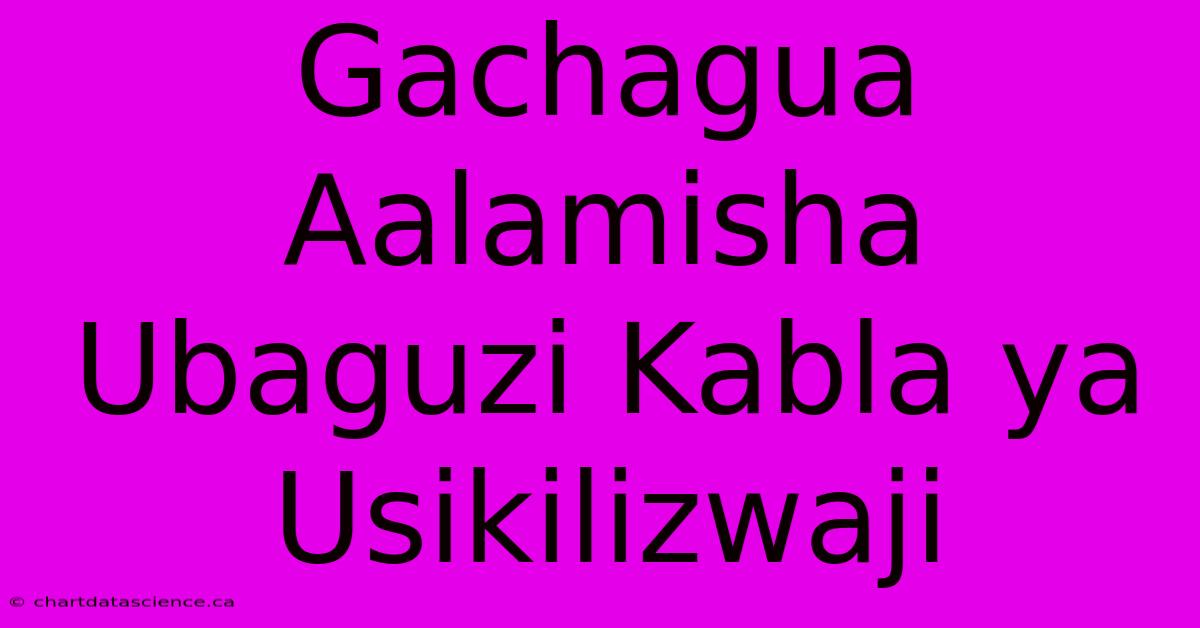 Gachagua Aalamisha Ubaguzi Kabla Ya Usikilizwaji