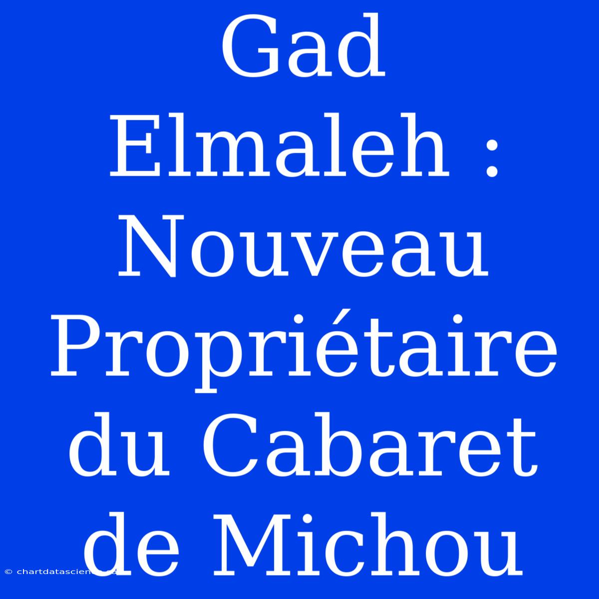 Gad Elmaleh : Nouveau Propriétaire Du Cabaret De Michou