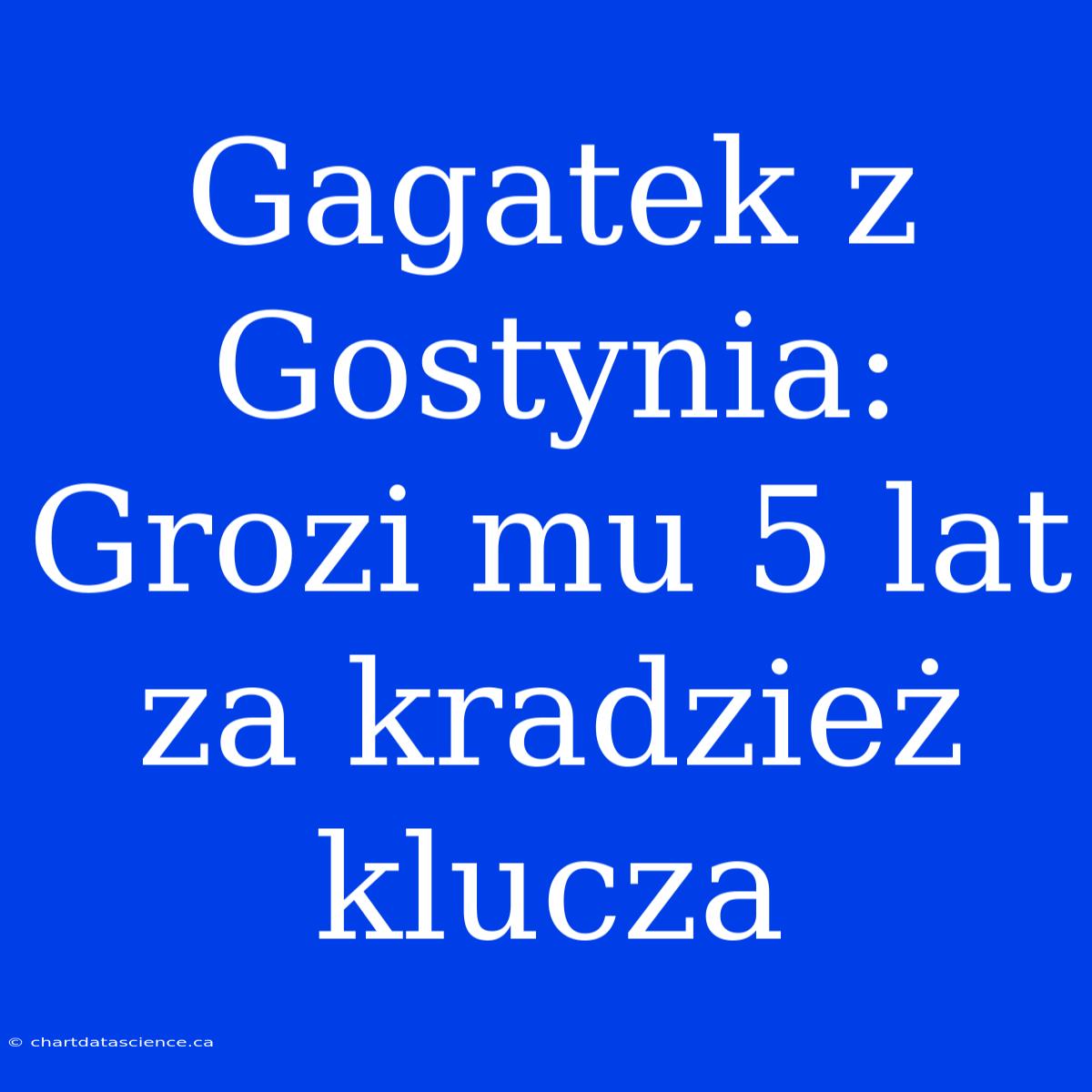 Gagatek Z Gostynia: Grozi Mu 5 Lat Za Kradzież Klucza