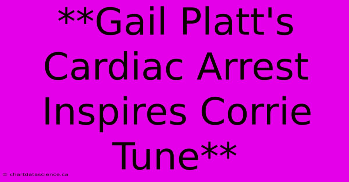 **Gail Platt's Cardiac Arrest Inspires Corrie Tune**