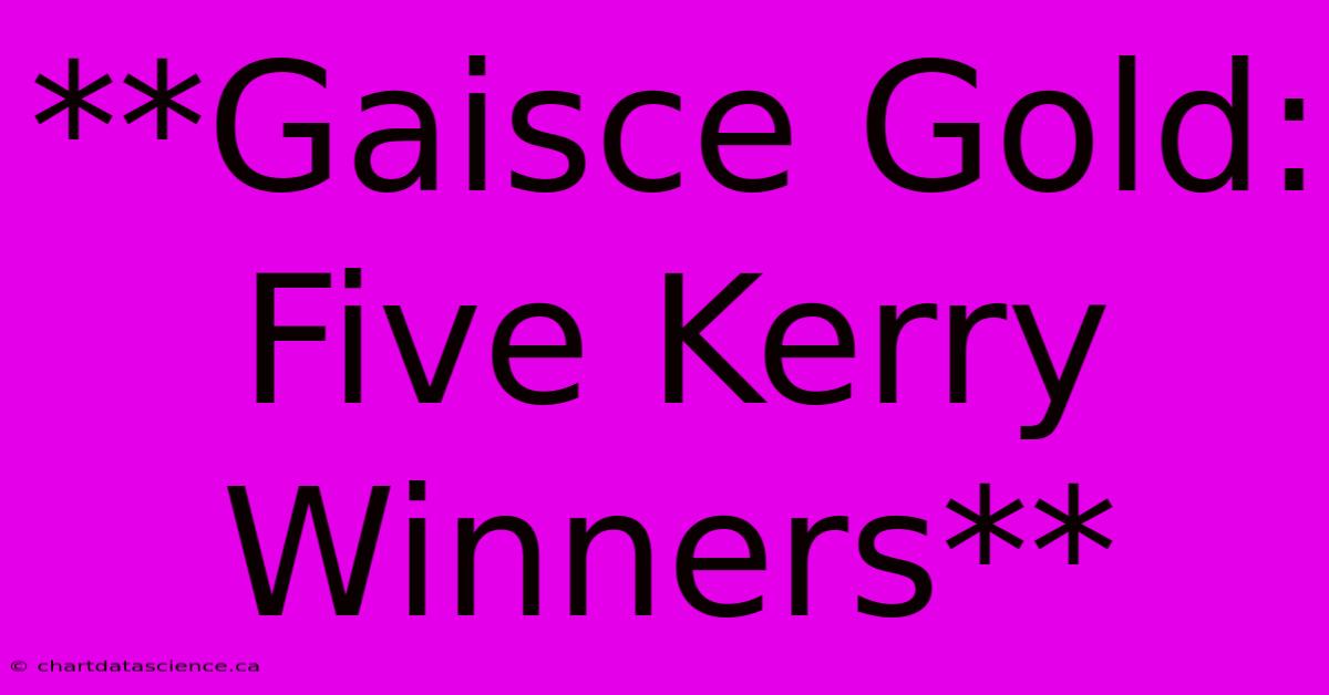 **Gaisce Gold: Five Kerry Winners**