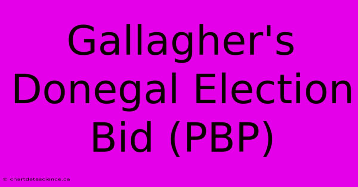 Gallagher's Donegal Election Bid (PBP)