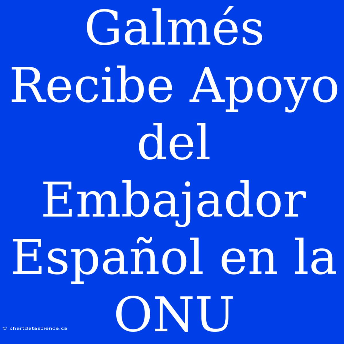 Galmés Recibe Apoyo Del Embajador Español En La ONU