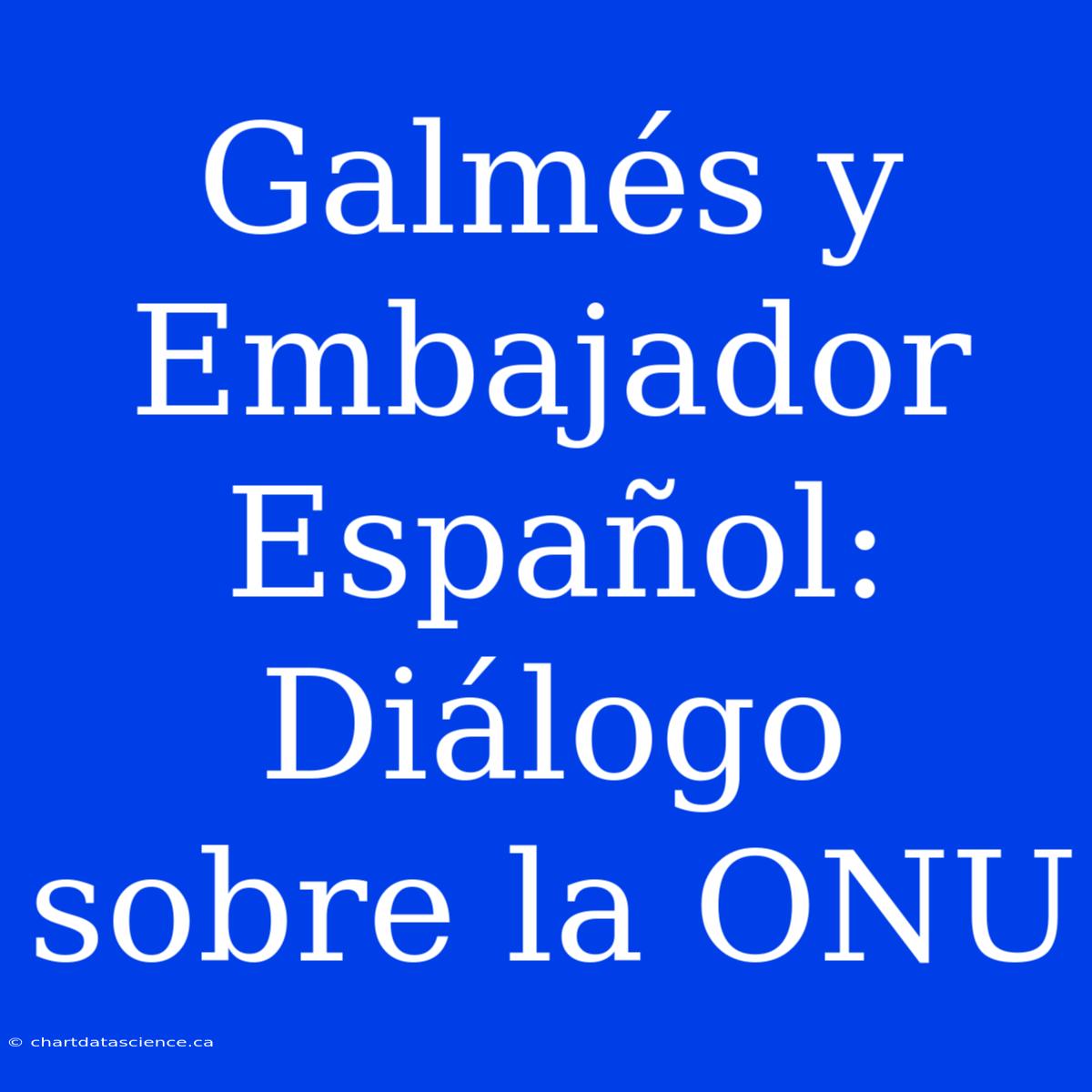 Galmés Y Embajador Español: Diálogo Sobre La ONU