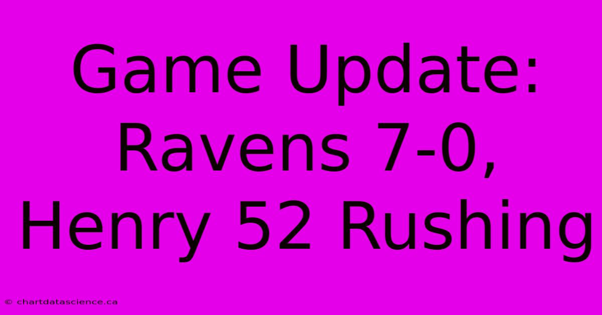 Game Update: Ravens 7-0, Henry 52 Rushing