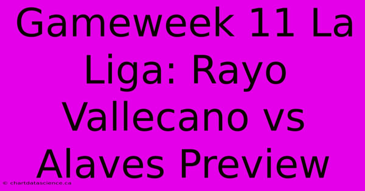 Gameweek 11 La Liga: Rayo Vallecano Vs Alaves Preview