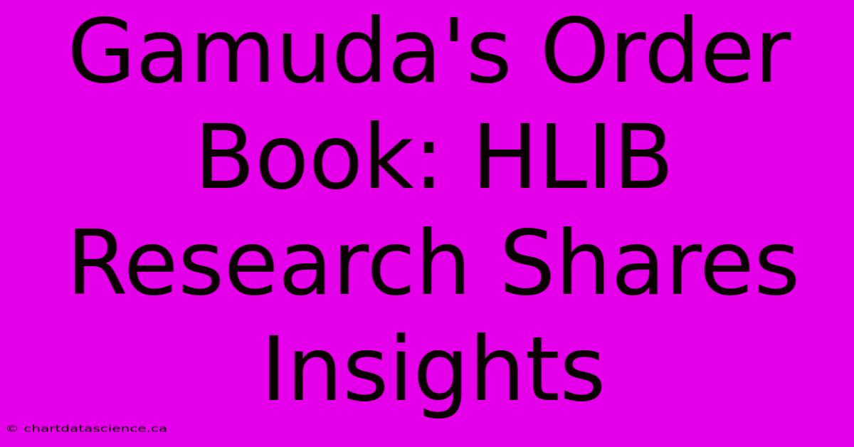 Gamuda's Order Book: HLIB Research Shares Insights