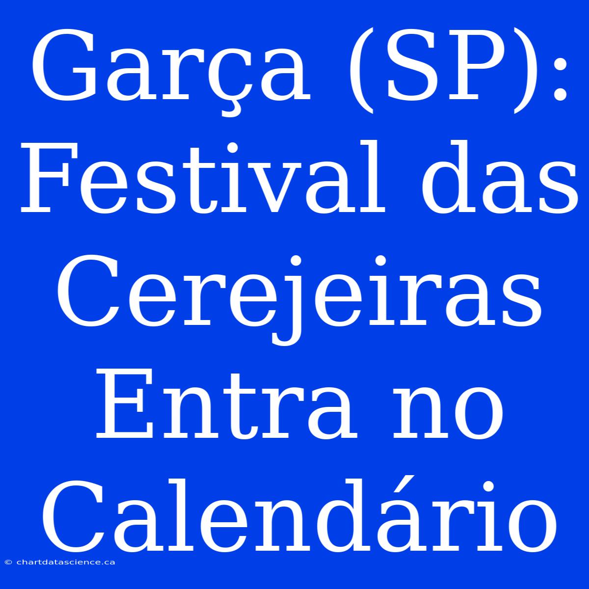 Garça (SP): Festival Das Cerejeiras Entra No Calendário