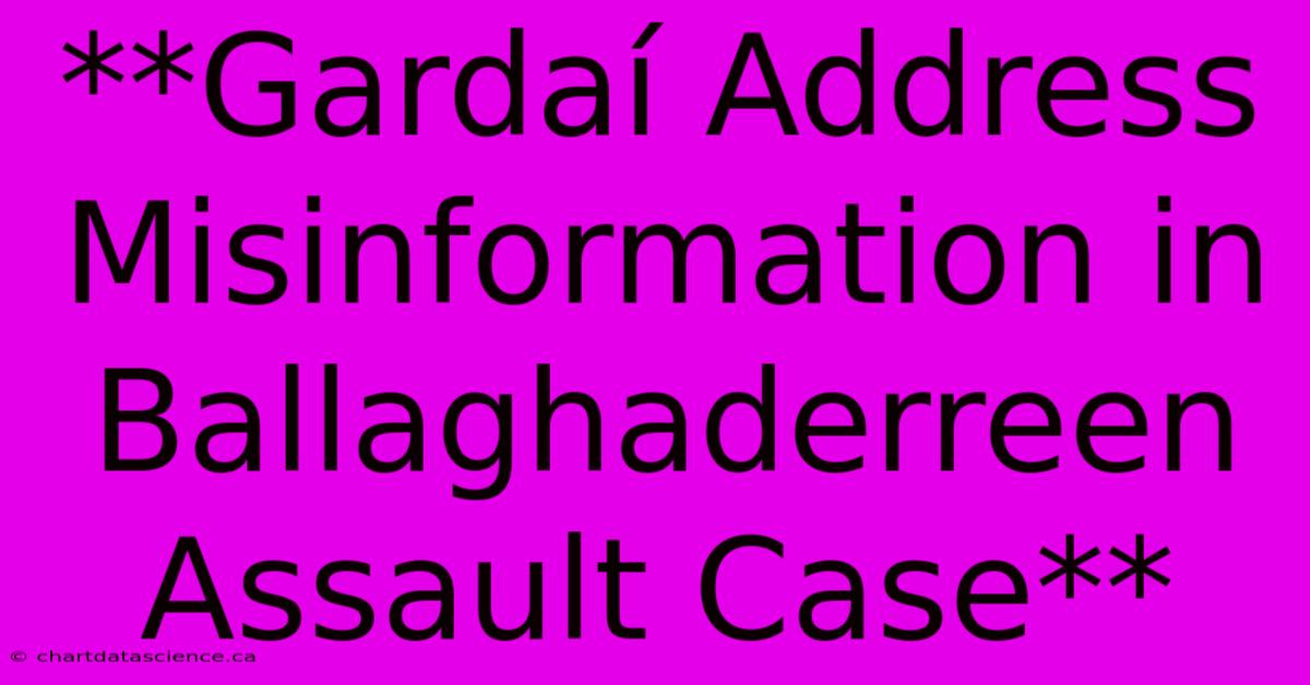 **Gardaí Address Misinformation In Ballaghaderreen Assault Case**