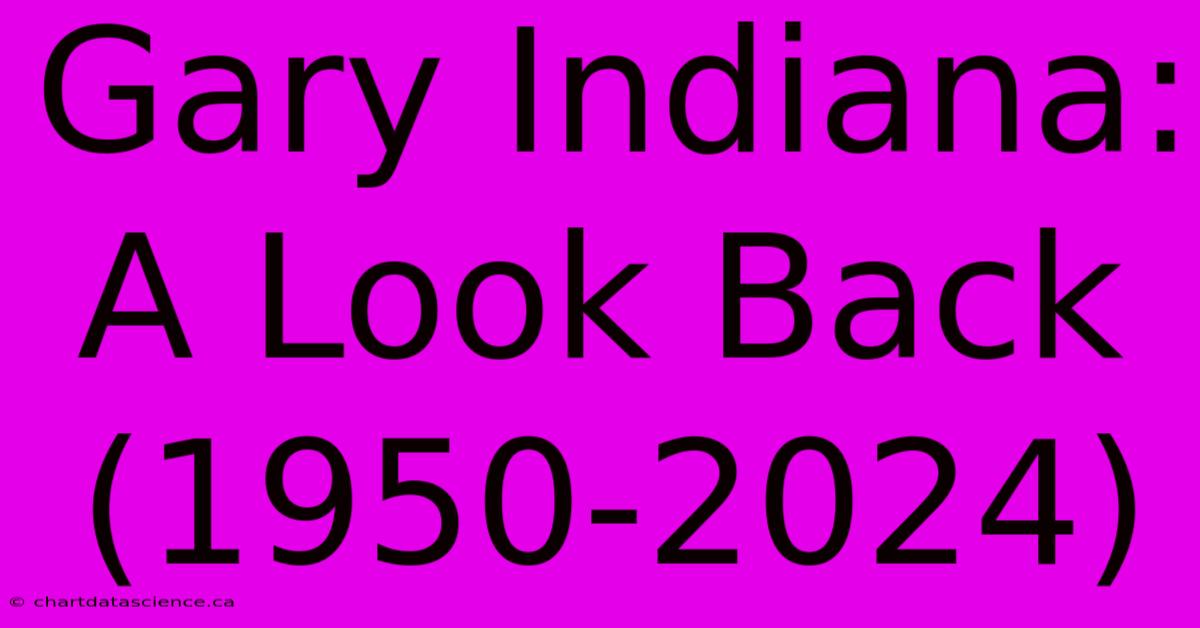 Gary Indiana: A Look Back (1950-2024) 