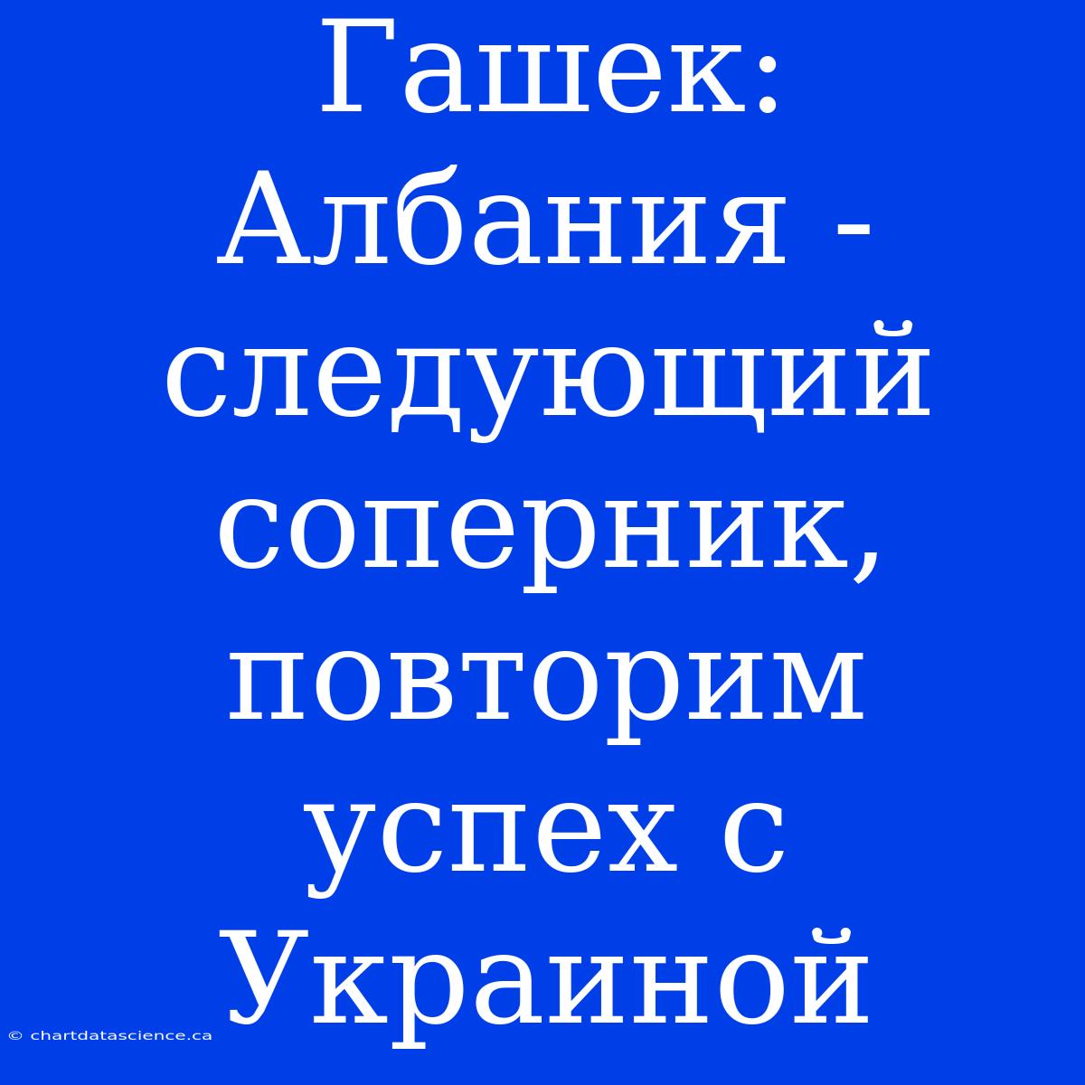 Гашек: Албания - Следующий Соперник, Повторим Успех С Украиной