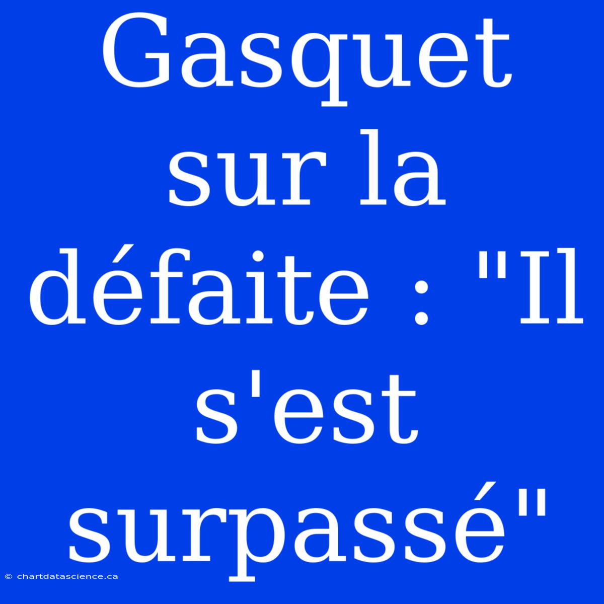 Gasquet Sur La Défaite : 