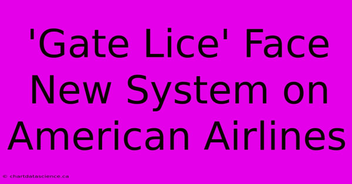 'Gate Lice' Face New System On American Airlines 