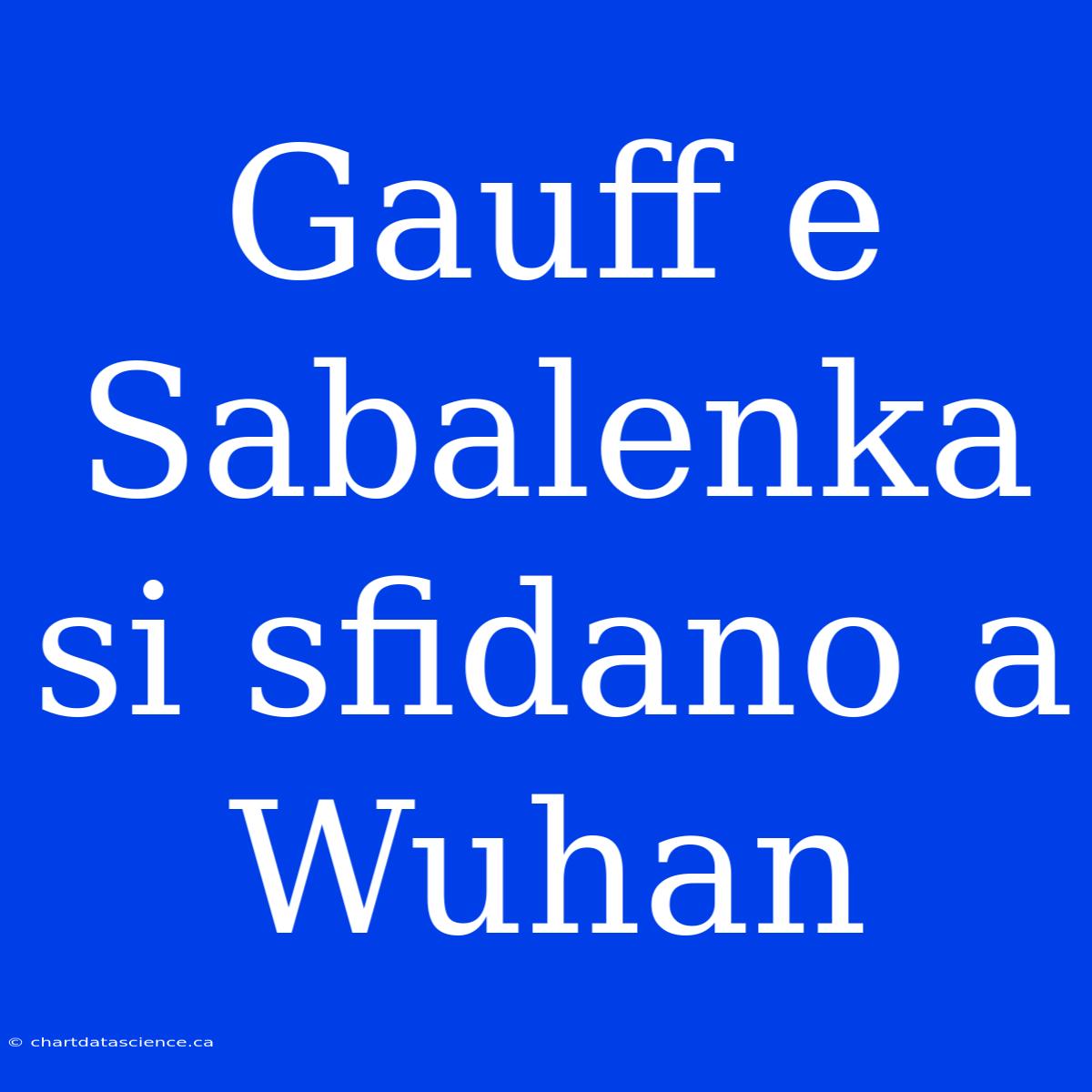 Gauff E Sabalenka Si Sfidano A Wuhan