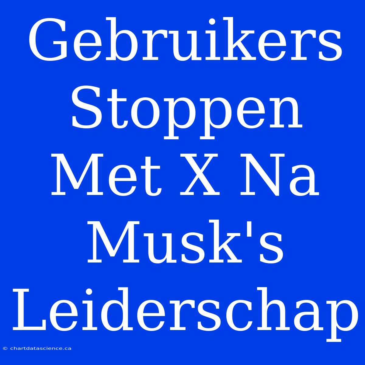 Gebruikers Stoppen Met X Na Musk's Leiderschap