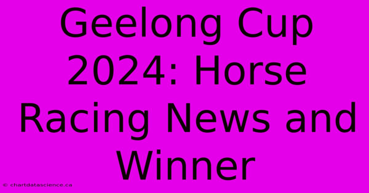 Geelong Cup 2024: Horse Racing News And Winner 