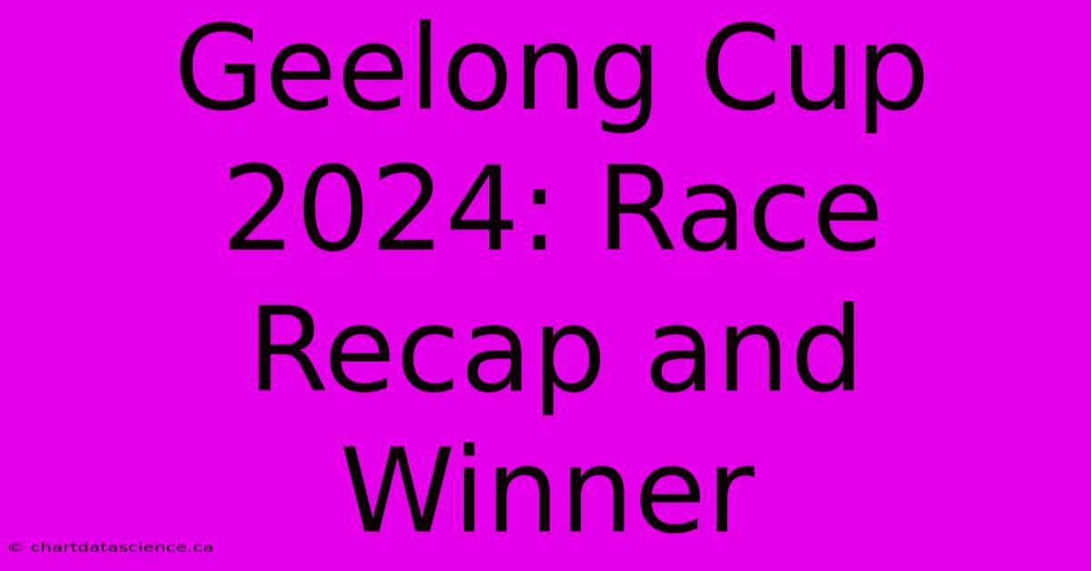 Geelong Cup 2024: Race Recap And Winner