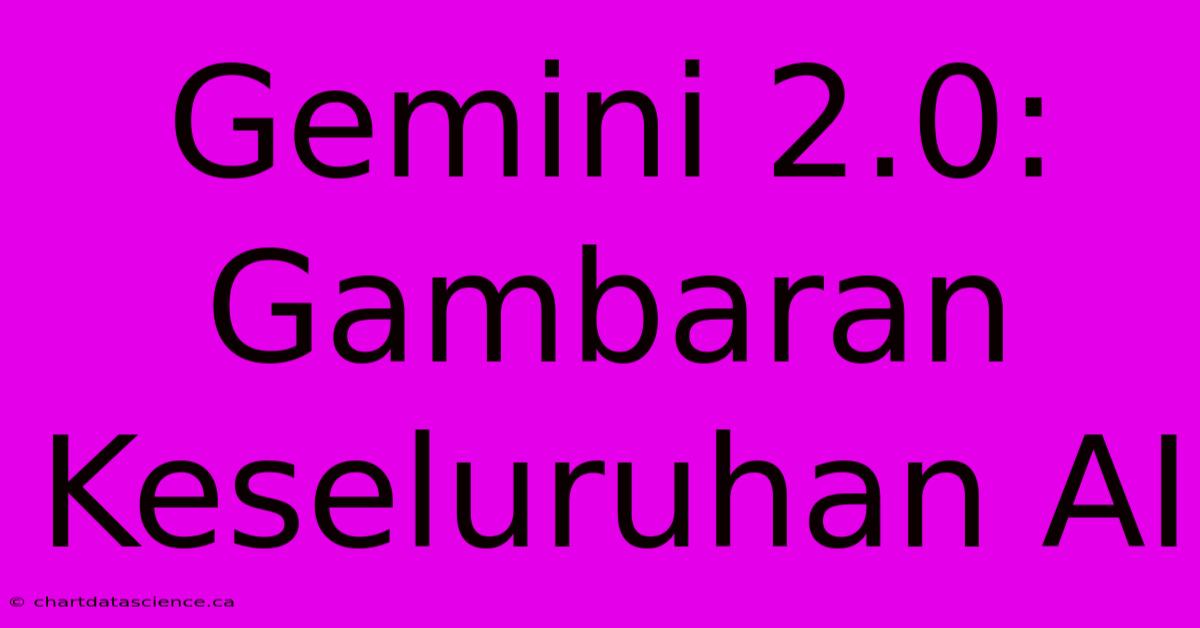 Gemini 2.0: Gambaran Keseluruhan AI