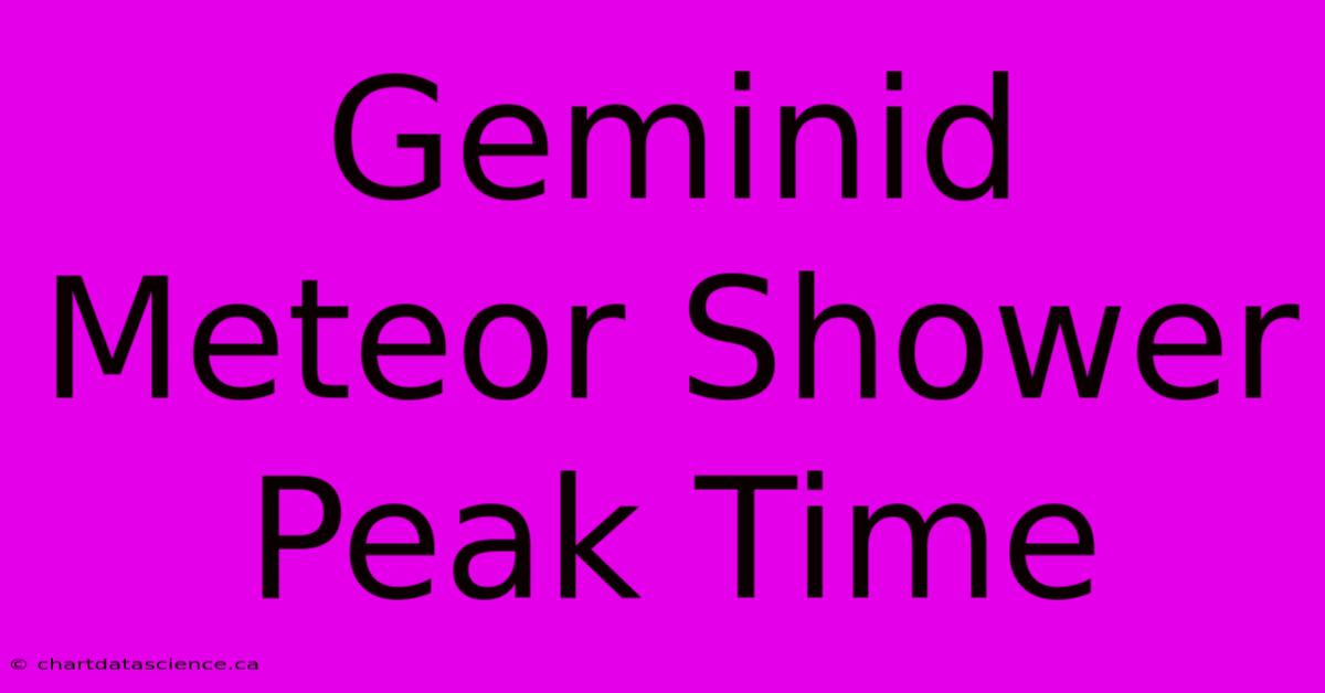 Geminid Meteor Shower Peak Time