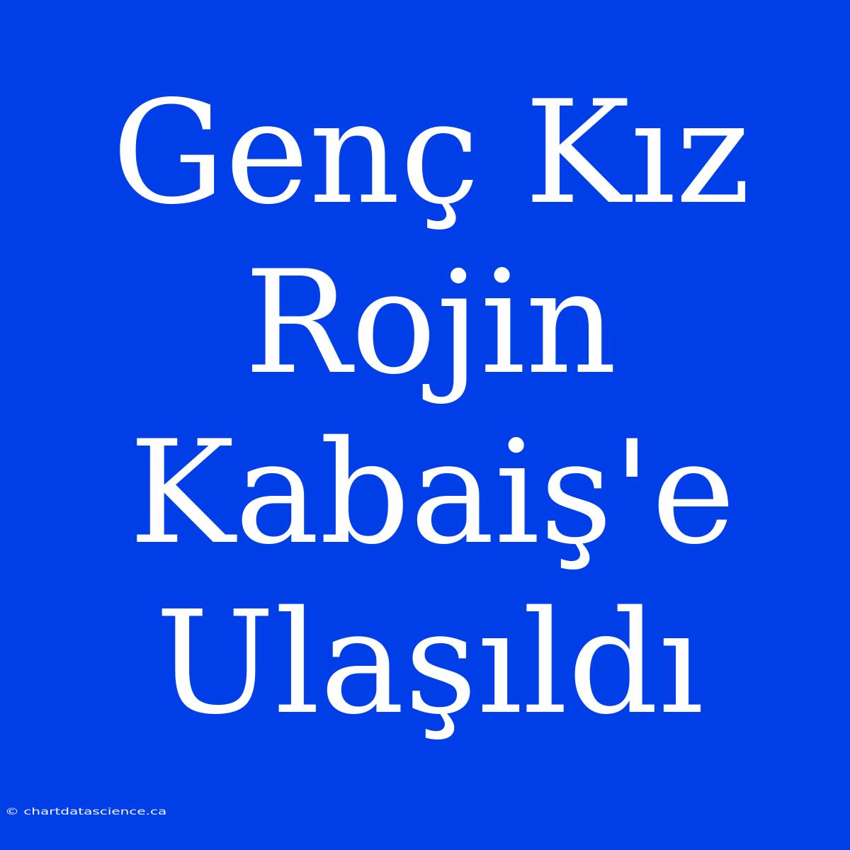 Genç Kız Rojin Kabaiş'e Ulaşıldı