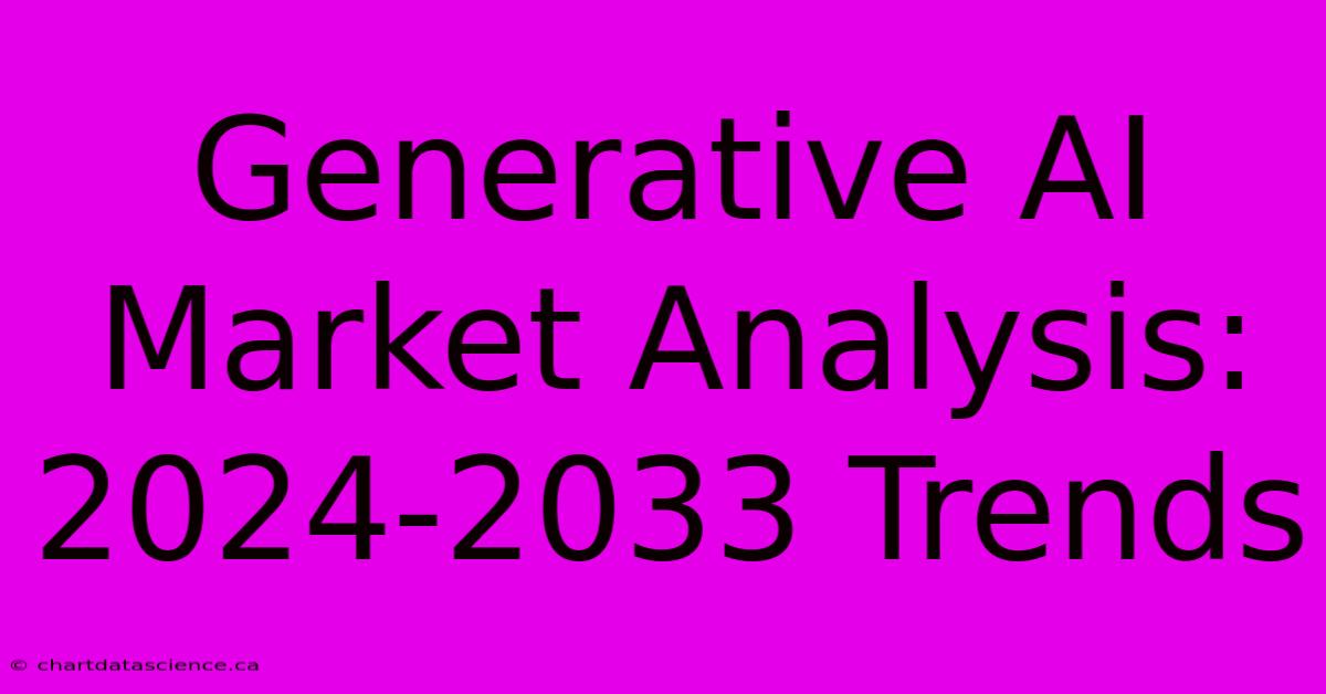 Generative AI Market Analysis: 2024-2033 Trends