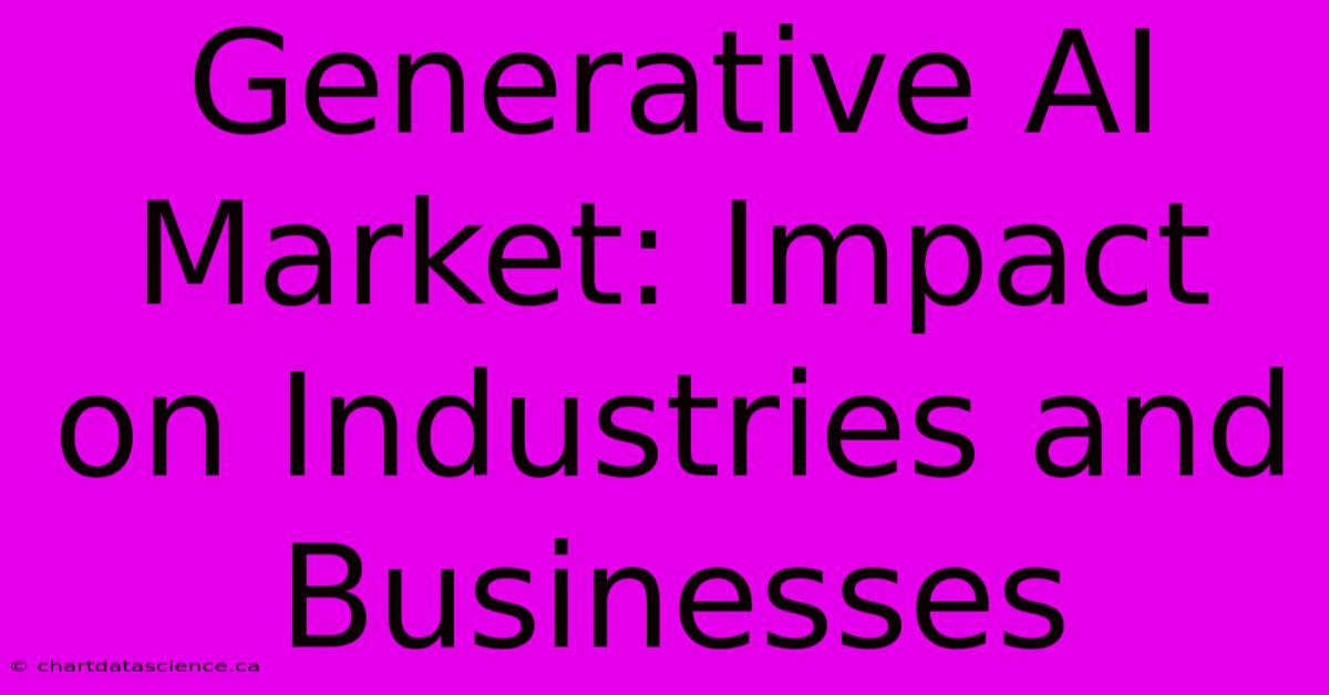 Generative AI Market: Impact On Industries And Businesses