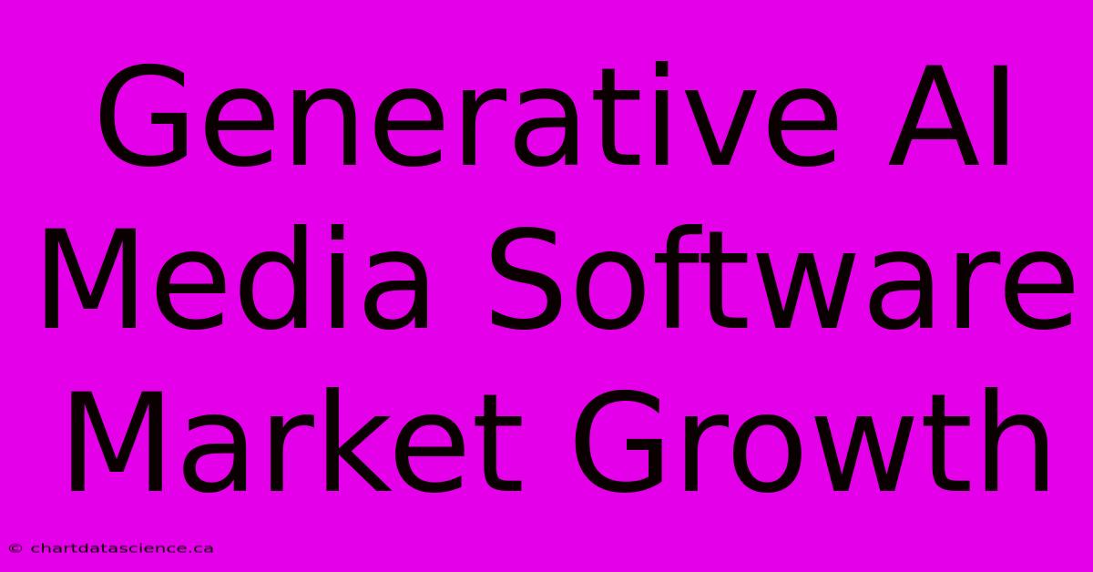 Generative AI Media Software Market Growth