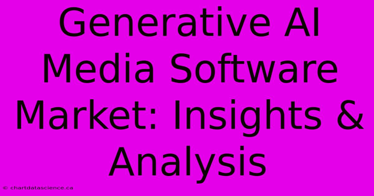 Generative AI Media Software Market: Insights & Analysis 