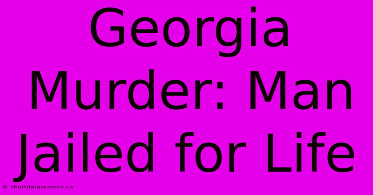 Georgia Murder: Man Jailed For Life