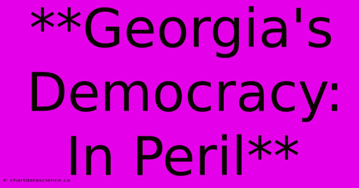 **Georgia's Democracy: In Peril** 