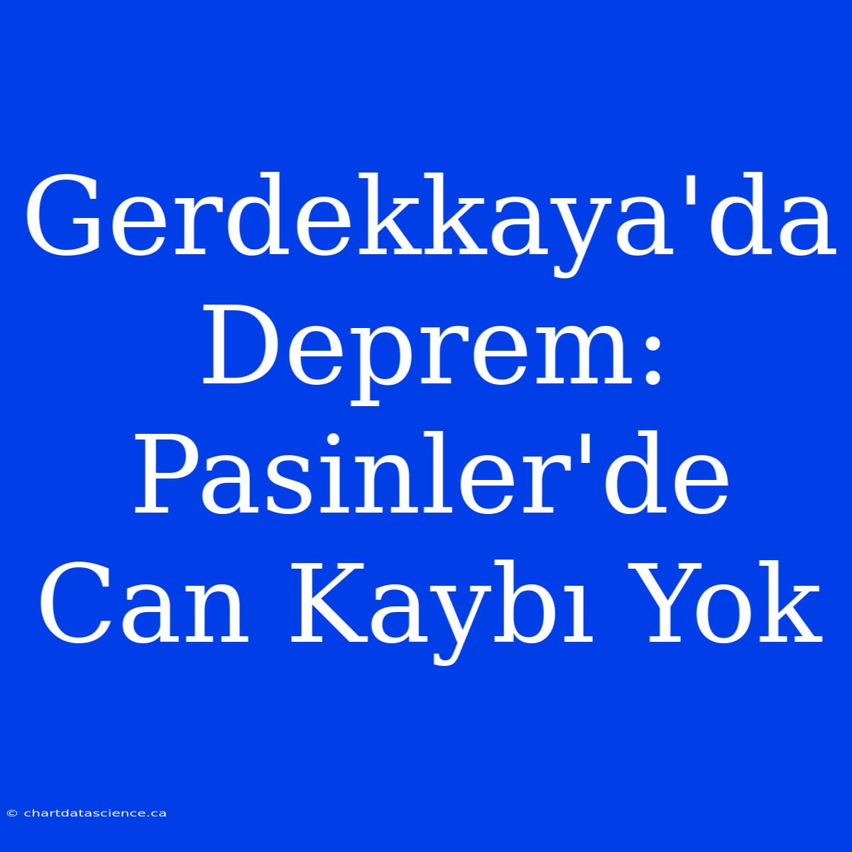 Gerdekkaya'da Deprem: Pasinler'de Can Kaybı Yok